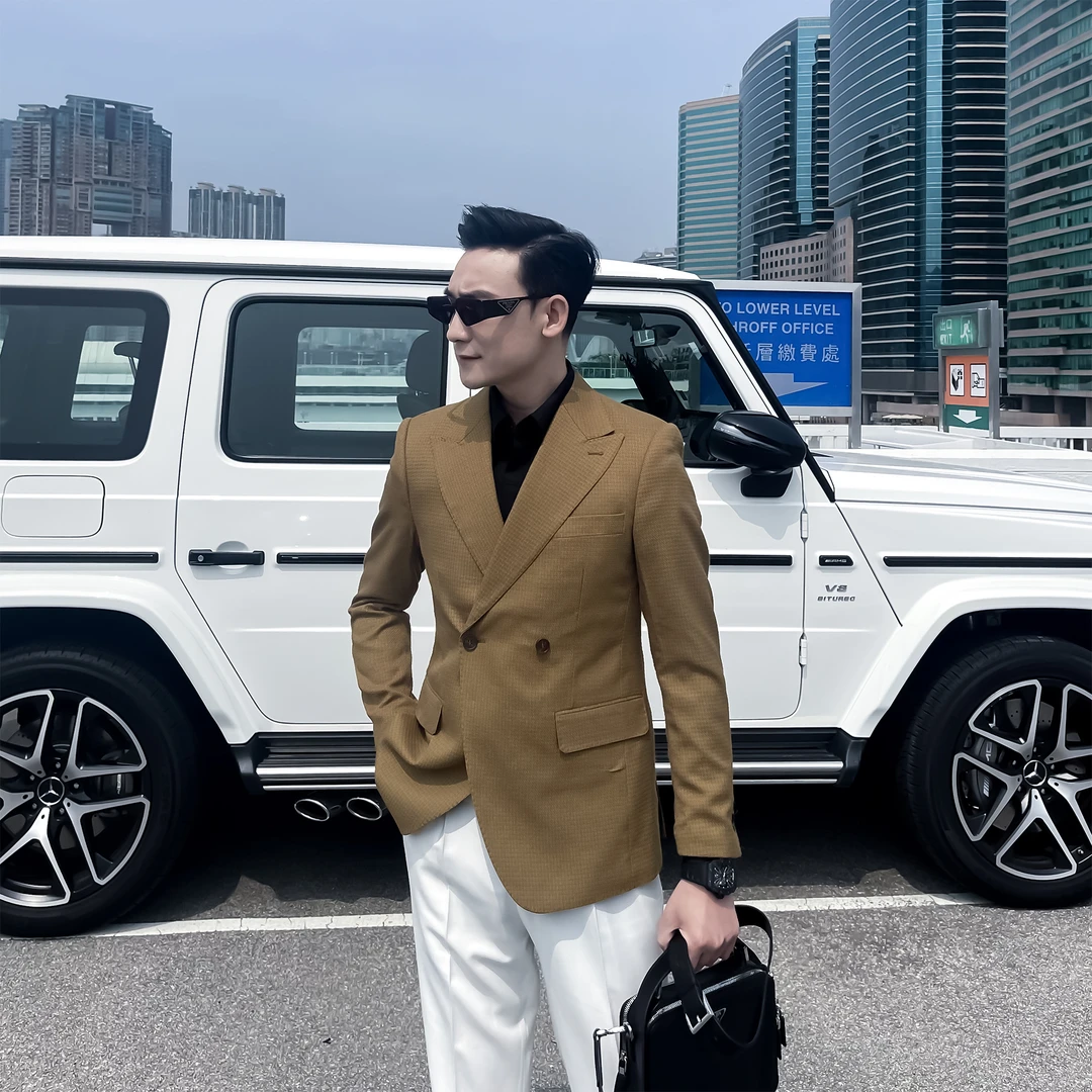 【DAIO ETHAN】【年中活动】英伦型男平驳领纯色西服外套修身西装