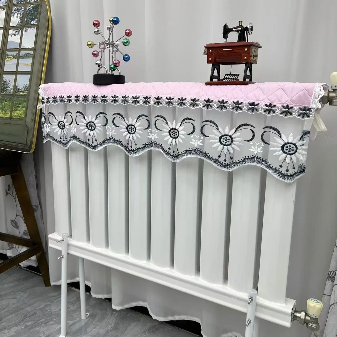 暖气片防尘罩布艺蕾丝防熏墙时尚装饰透气家用老式暖气罩套
