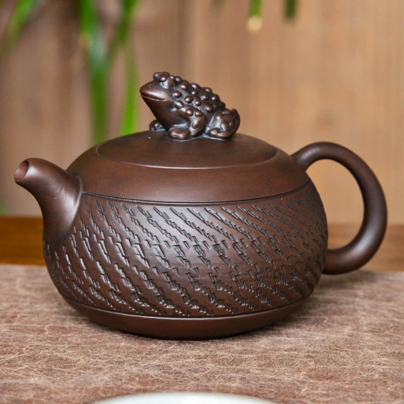 云南紫陶茶壶全手工凤鸣壶家用茶具壶紫陶泡茶壶西施壶手拉壶陶壶