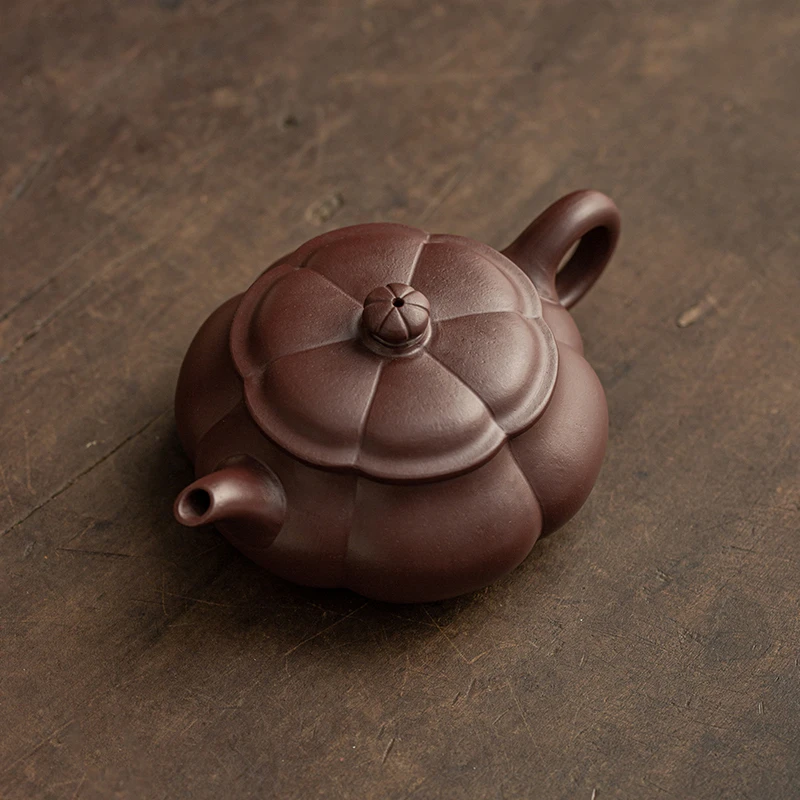 宜兴紫砂葵仿古壶正宗原矿朱泥名家紫砂泡茶壶纯全手工茶壶家用