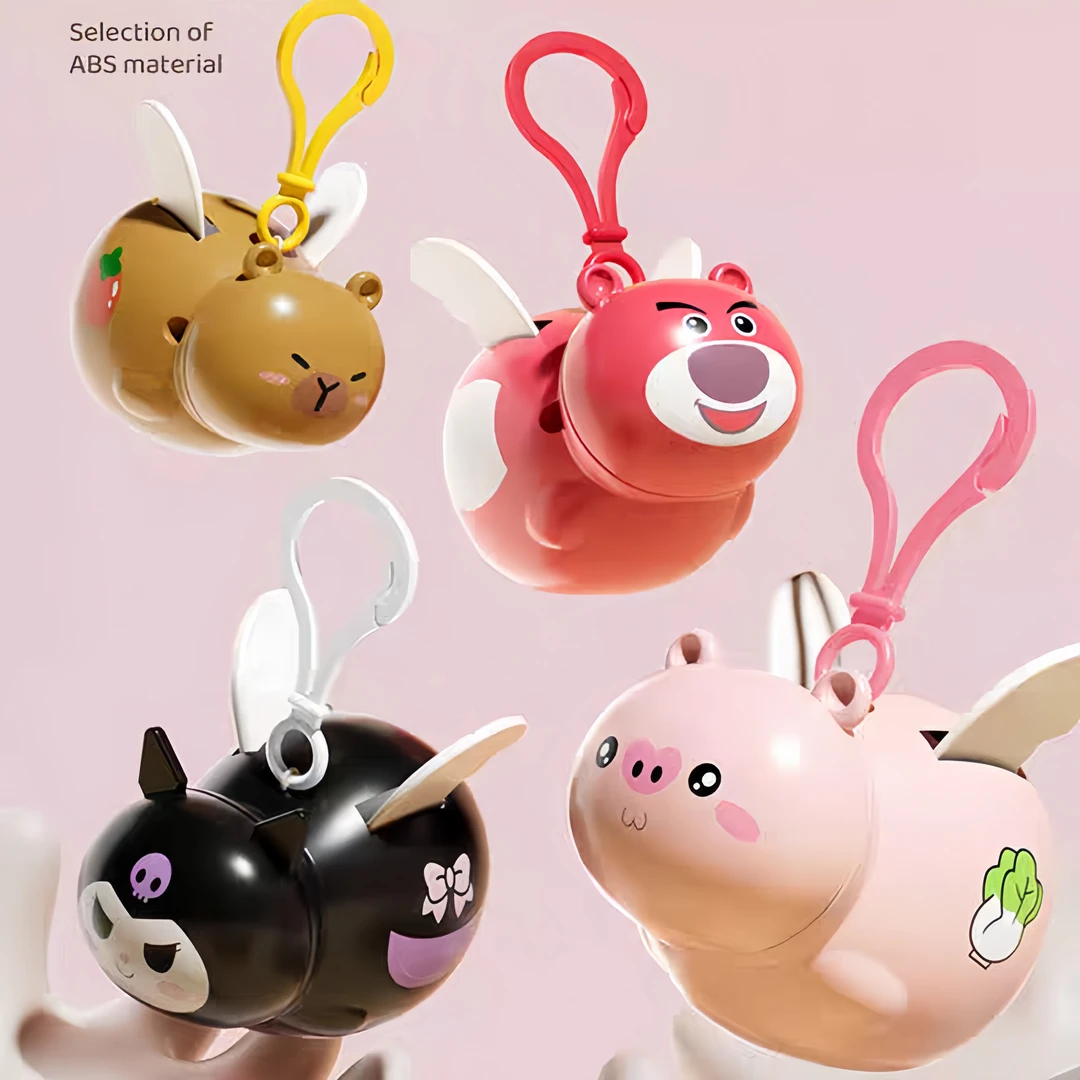 可爱网红拉线动物挂饰可吹口哨解压玩具书包挂件玩偶钥匙扣小饰品