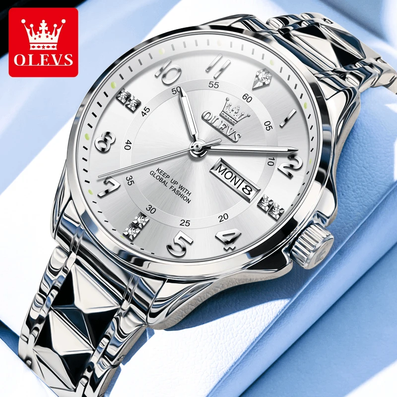 瑞士注册认证欧利时男士手表石英表送礼腕表男款成熟经典手表男款