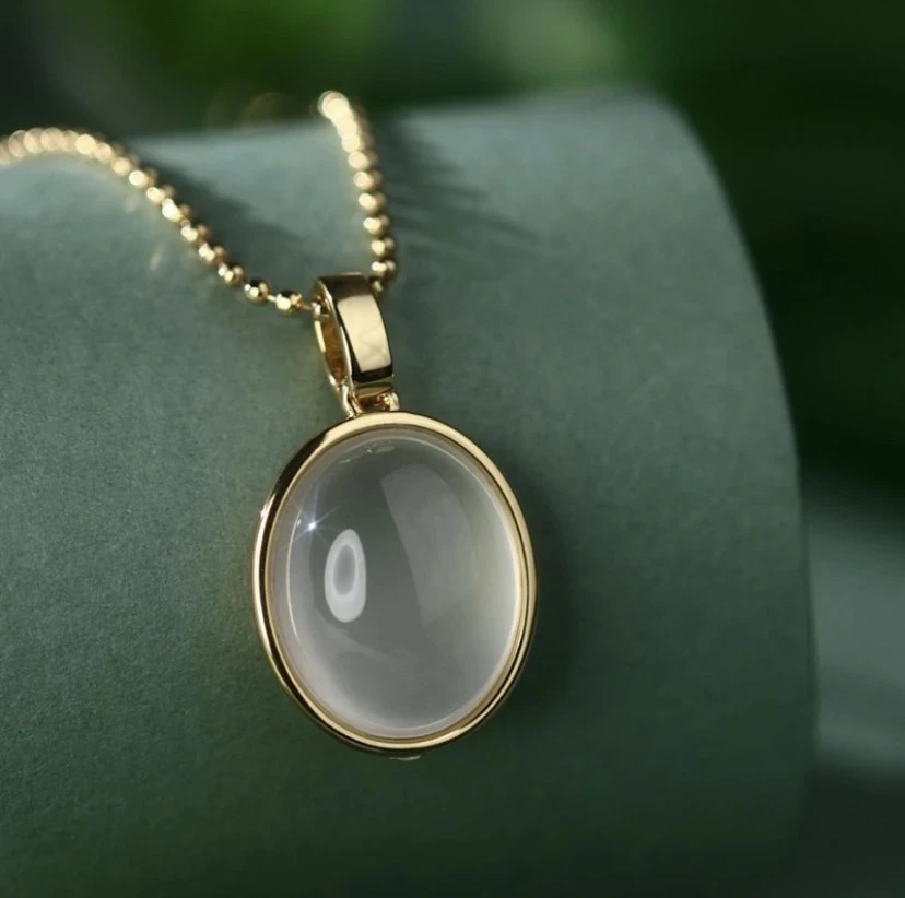 天然俄白-月落星辰吊坠（金）