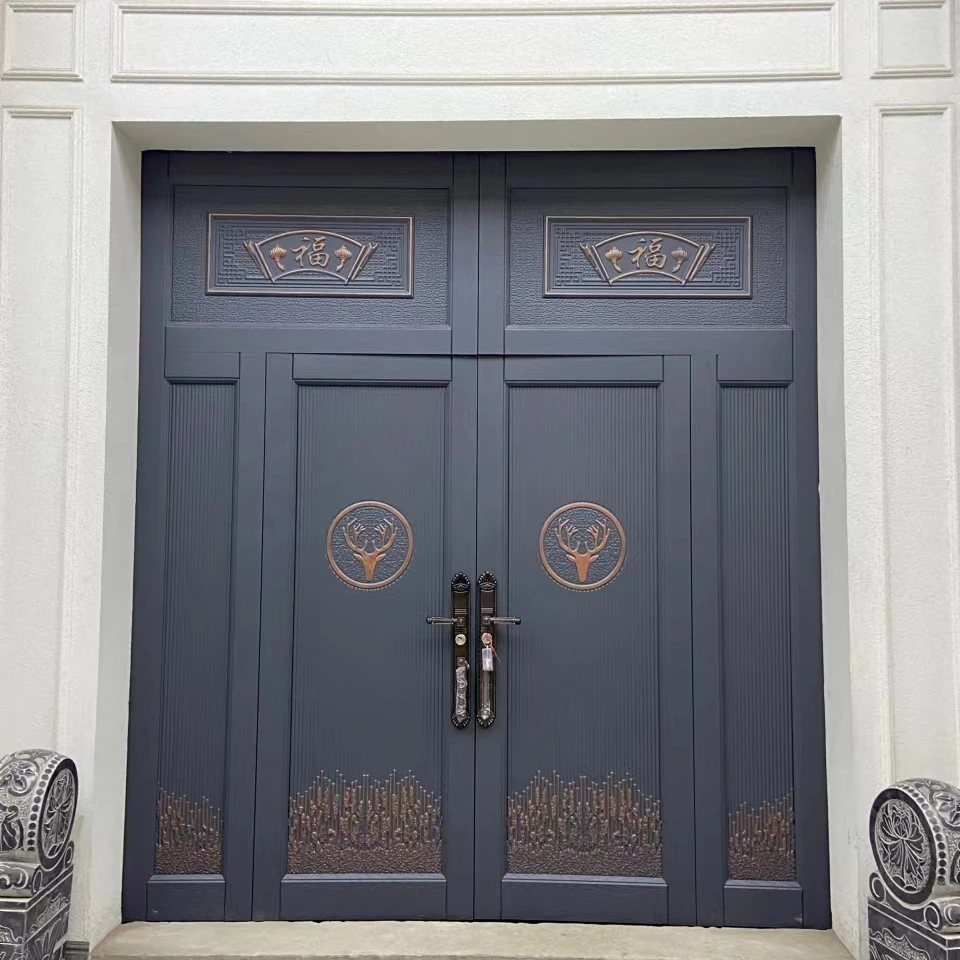荣晟锌合金压花双包别墅门