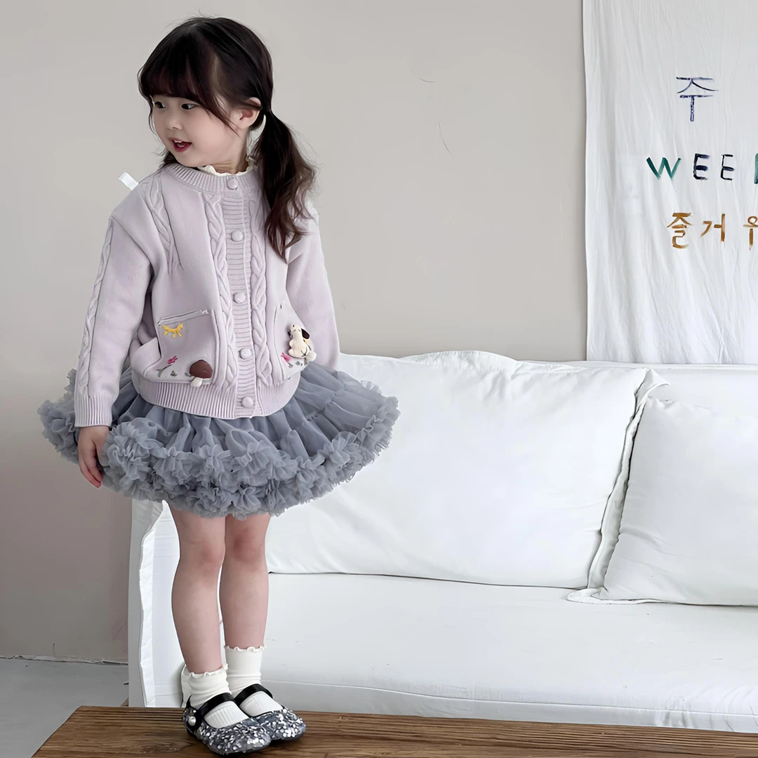 [RAINBOW]秋冬新款可爱卡通毛衣开衫R8025