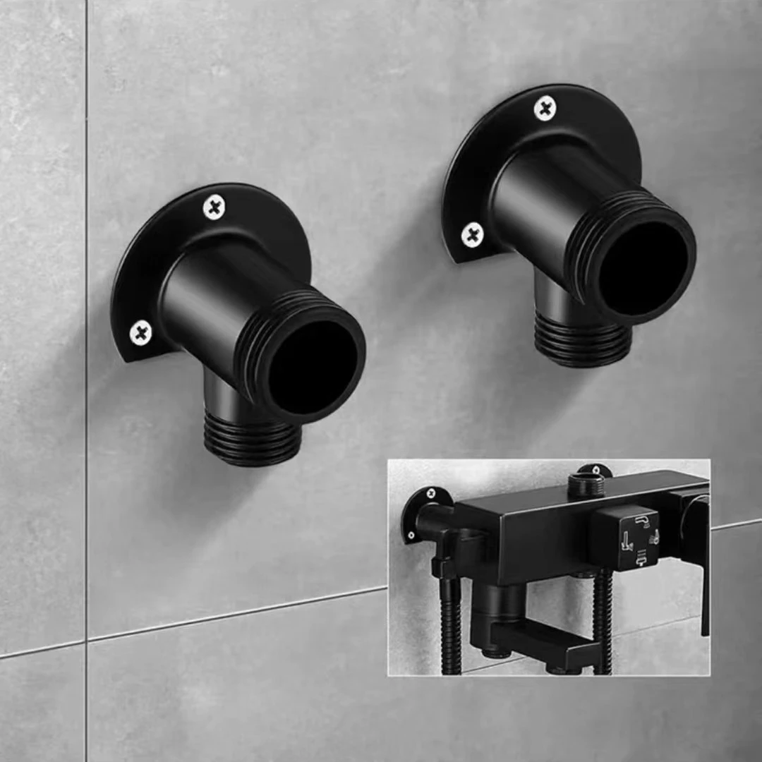 浴渼卫浴明装转换接头黑色卫生间浴室家用