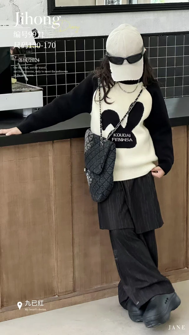 儿童秋冬加厚毛衣男女童针织衫洋气上衣保暖套头毛衣