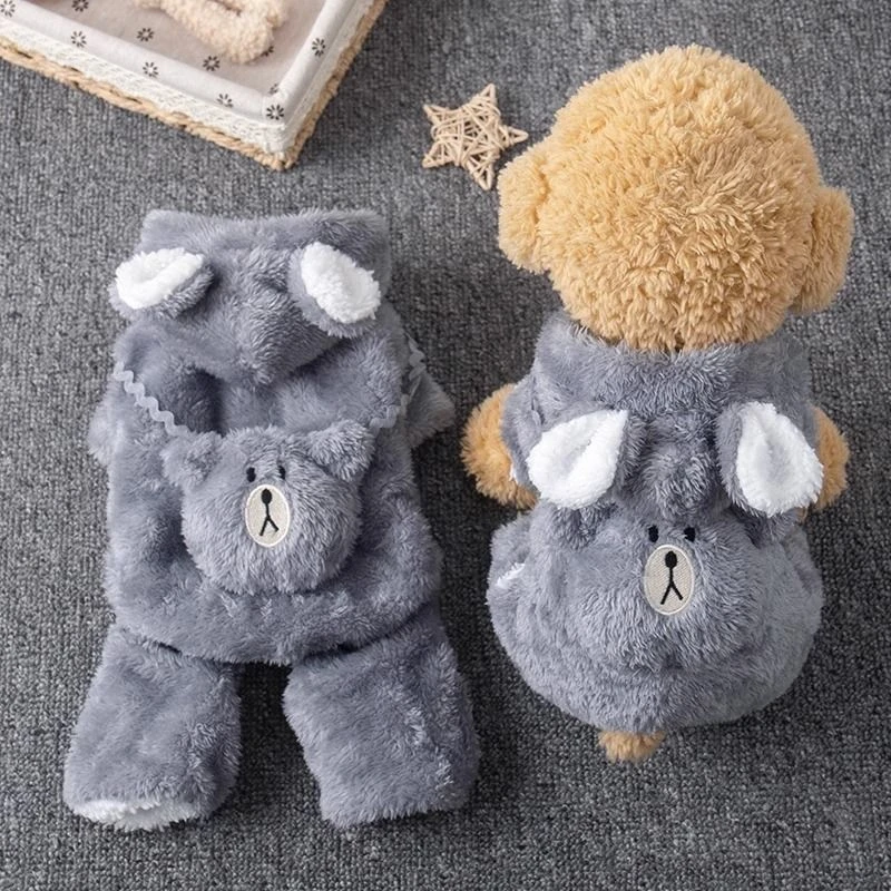 猫咪衣服秋冬季加厚秋冬四脚衣泰迪柯基比熊中小型犬宠物狗狗衣服