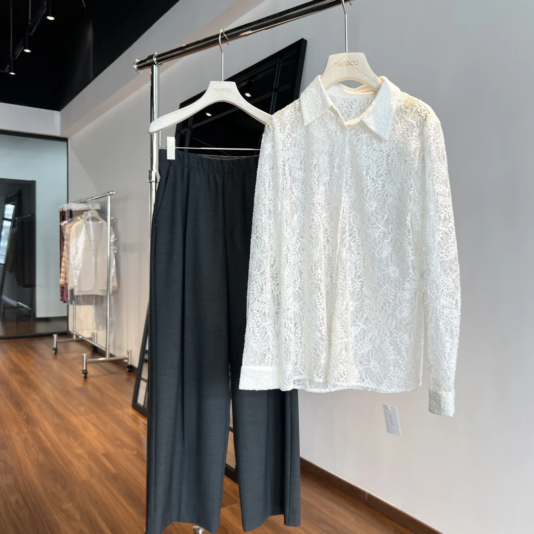 MNFK 2024 进口蕾丝两用 衬衫 CS0447