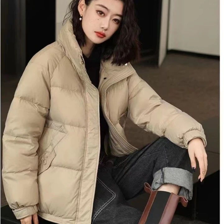 纪梵珂【诗晨定制】新款新国标90大朵白鸭绒大口袋时尚百搭羽绒服