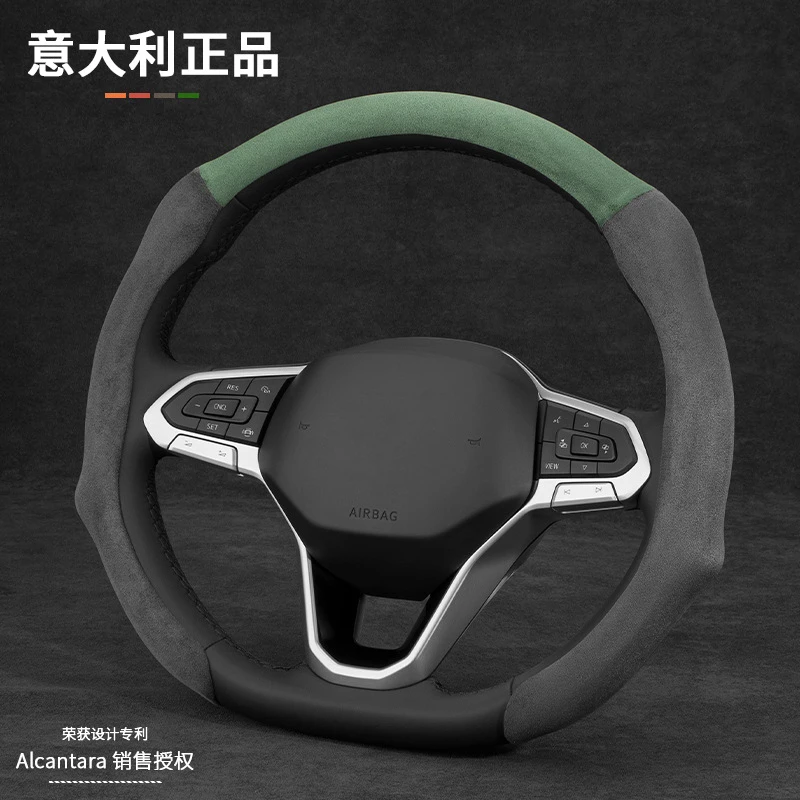 2025新款汽车方向盘套 翻毛皮/纳帕皮超薄四季通用秋冬季吸汗防滑