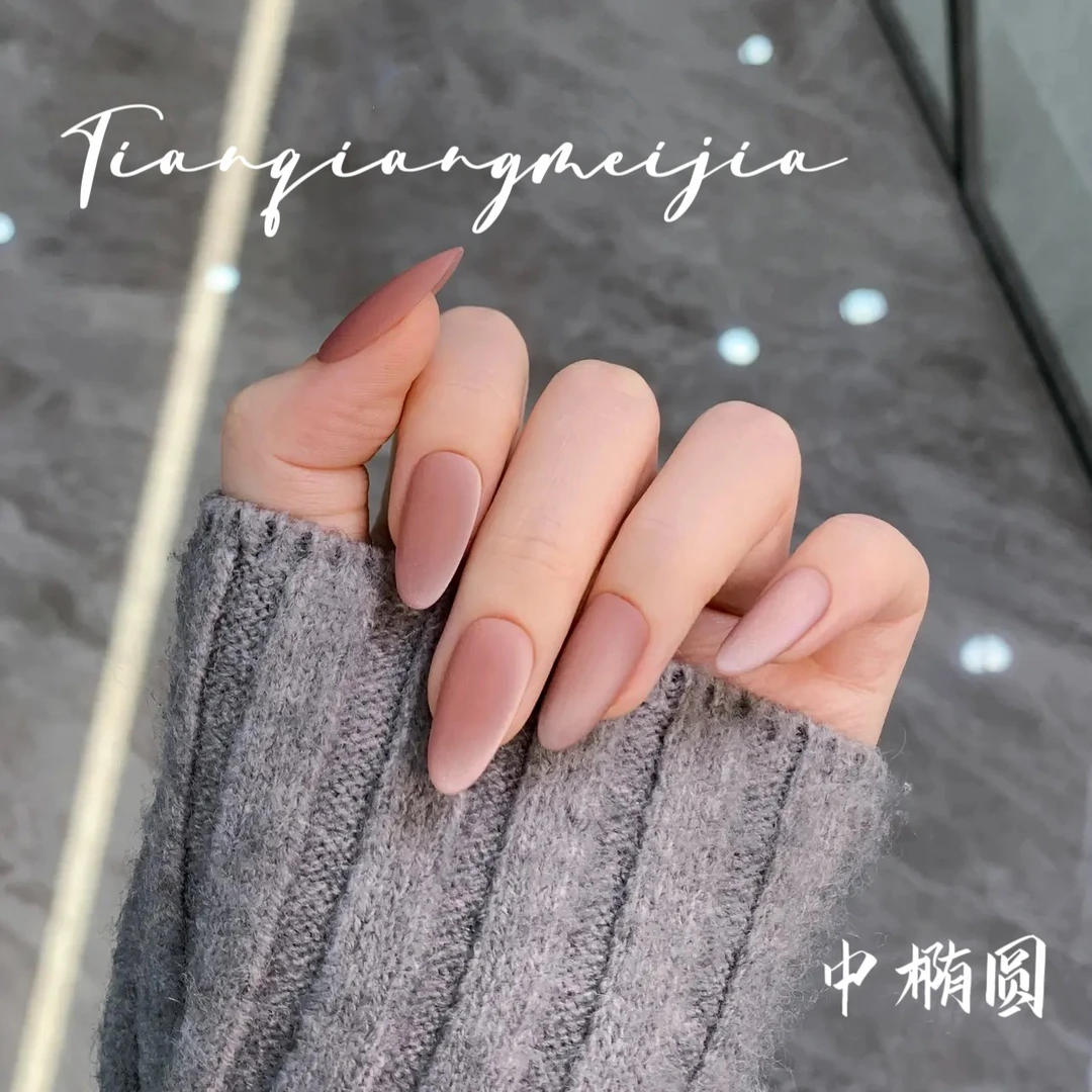 【红豆沙】丝绒猫眼甲型任选/纯手工穿戴甲侧光纯欲美甲简约ins