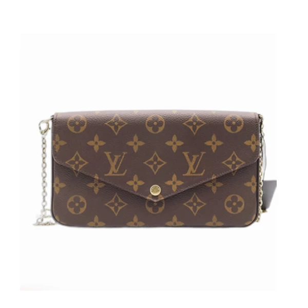 99新 LouisVuitton/路易威登 三合一老花帆布链条包