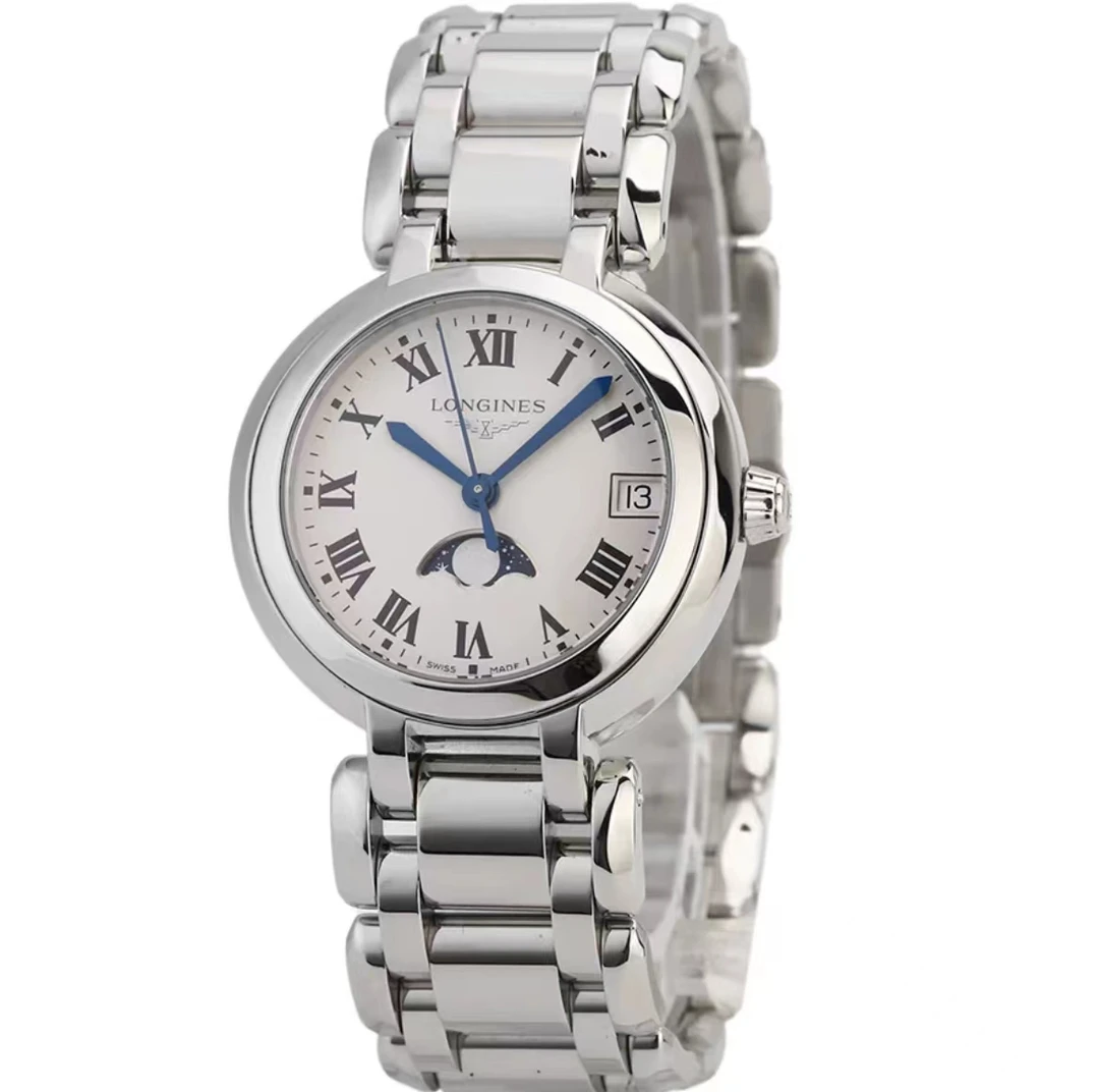 99新 Longines/浪琴 心月系列月相30.5盘 L8.115.4.71.6石英女表