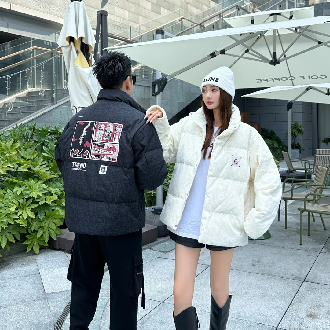 国潮羽绒服男款加厚保暖潮流男装羽宽松冬季外套28818-3