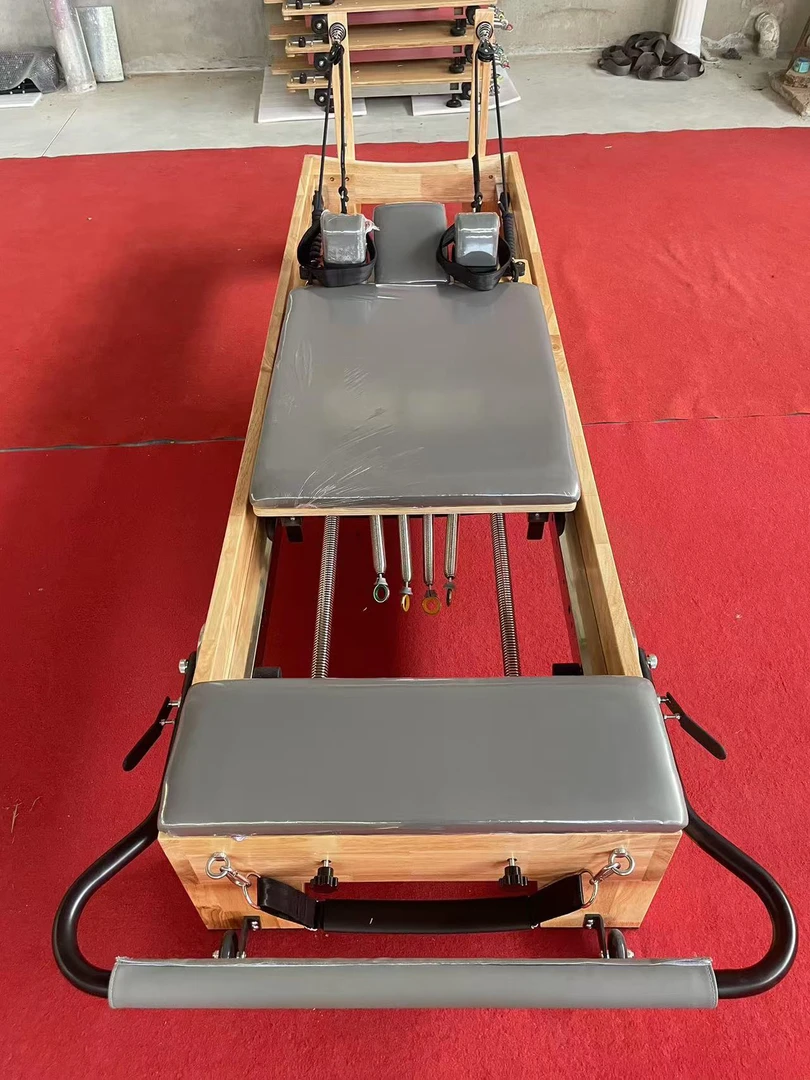 橡木版普拉提女子塑形核心床大弯把进口瑜伽训练床（包上楼安装）