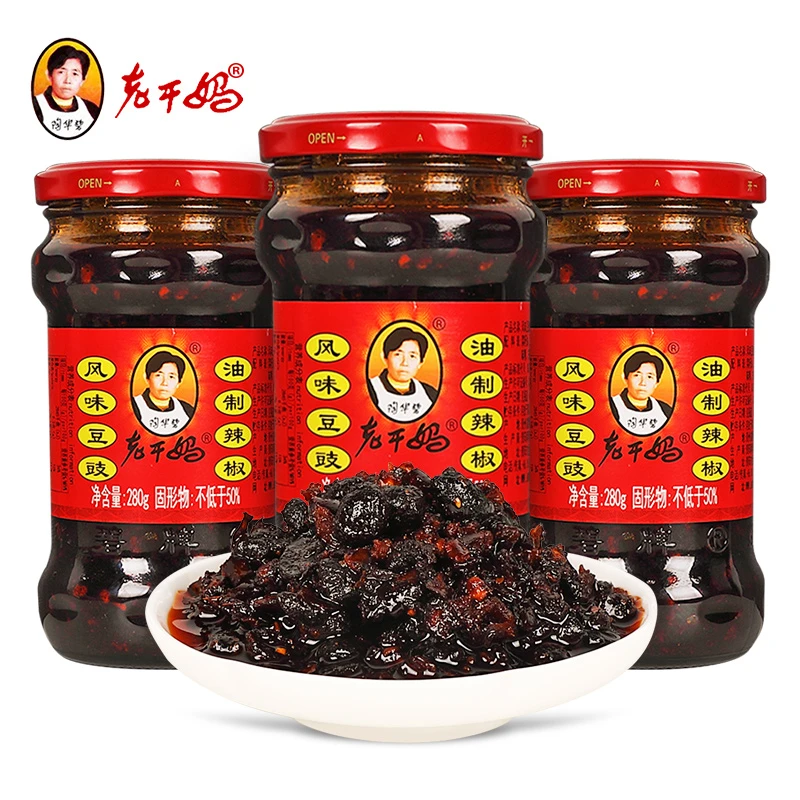 老干妈风味豆豉280g家用贵州特产下饭菜拌饭拌面香辣酱炒菜调味