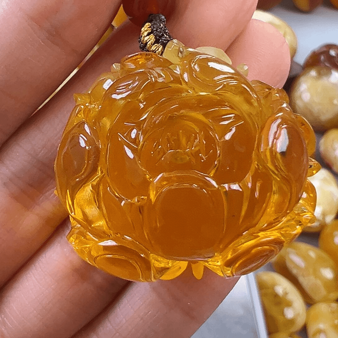 琥珀裸石未镶嵌蜜蜡