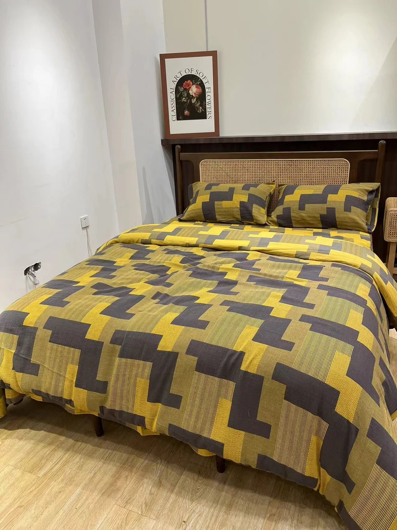 宠粉福利！秋冬上新！！【棋遇空间】双层纱四件套——全棉色织