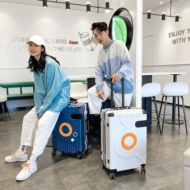 结实耐用铝框行李箱男静音轮拉杆箱女大学生旅行箱大容量密码箱