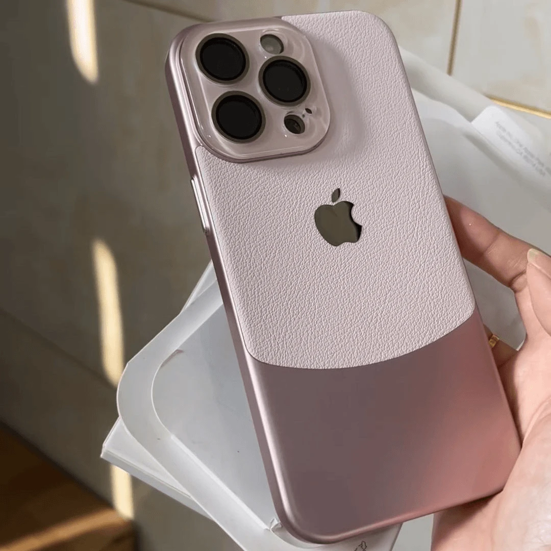 高级自带镜头膜皮纹拼接适用苹果15promax手机壳iPhone14新款13硬