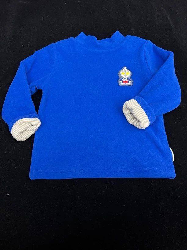 垚垚中大童百搭双层德绒打底3110长袖圆领纯色奥特曼