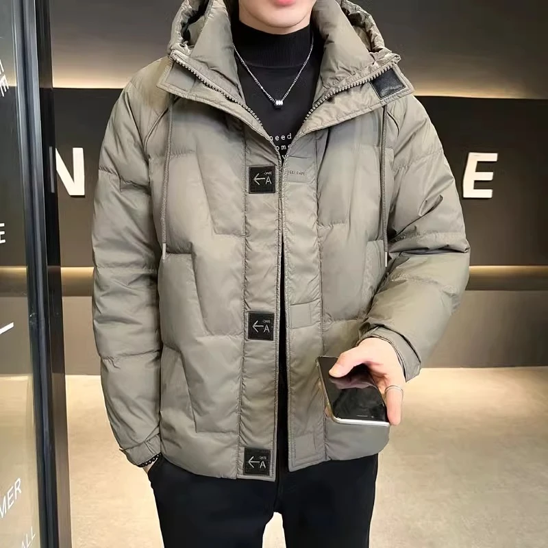 JEEPSPIRIT季新款连帽加厚保暖休闲白鸭绒外套