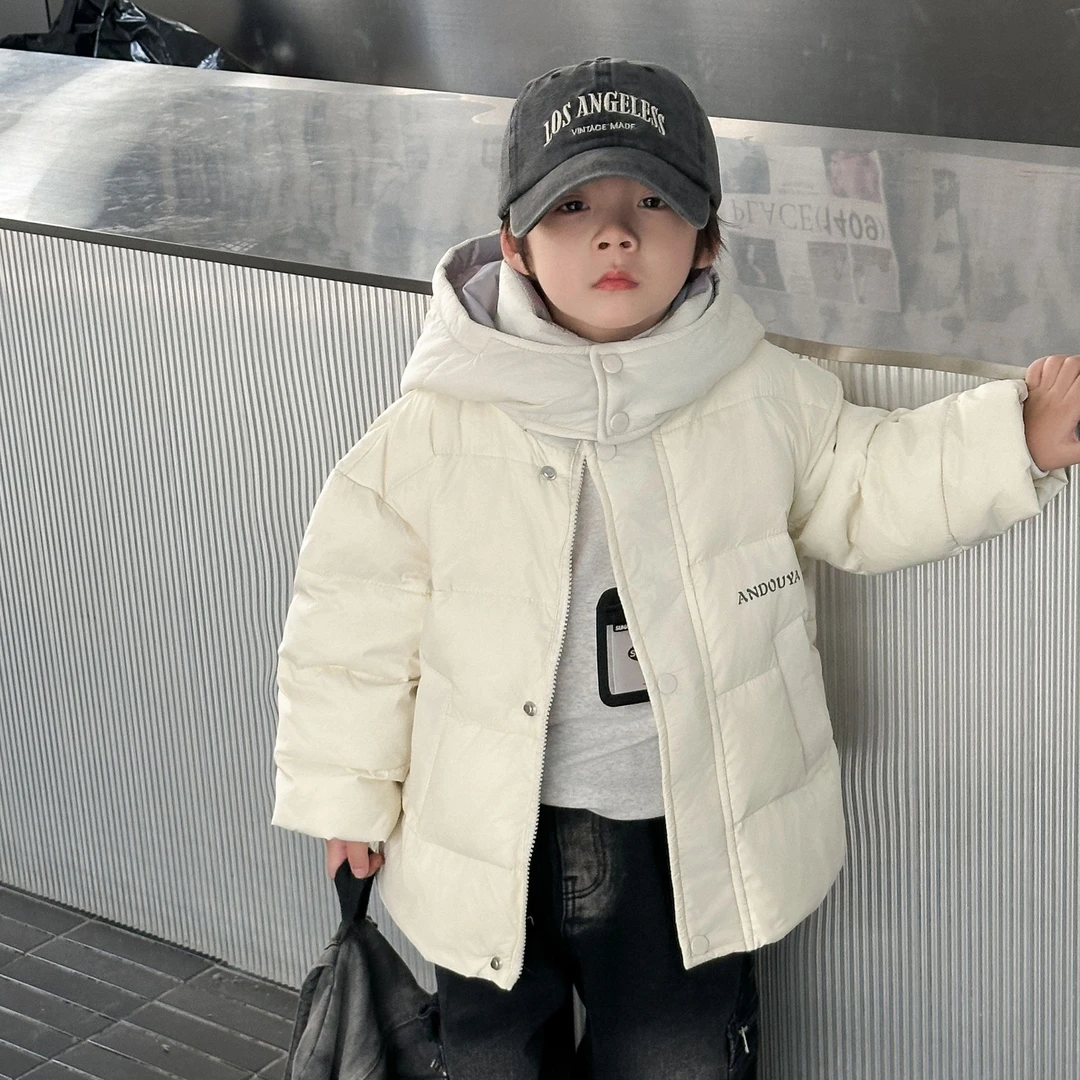 2024新款儿童羽绒男童女童中大童连帽百搭保暖