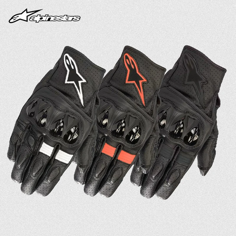 a星alpinestars摩托车手套羊皮拼接四季机车骑士短手套CELER V2