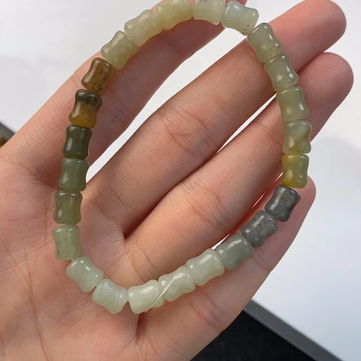 和田玉手串未镶嵌卡6