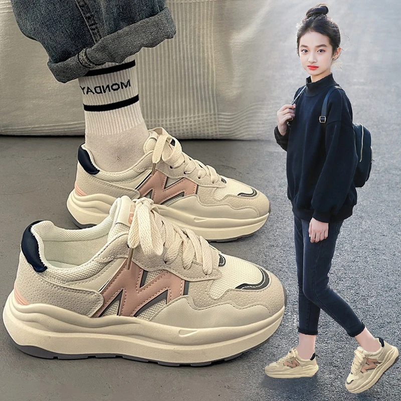 【春秋新款】女童韩版运动鞋软底女童鞋鞋子透气小白鞋网面休闲鞋女