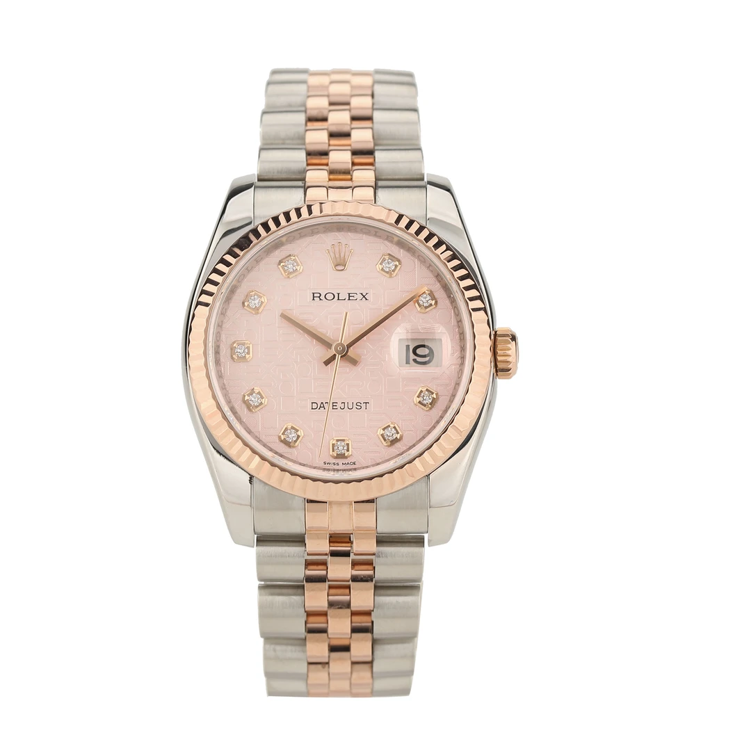 99新 Rolex/劳力士 奢侈品/日志116231粉电脑盘36mm原钻单表
