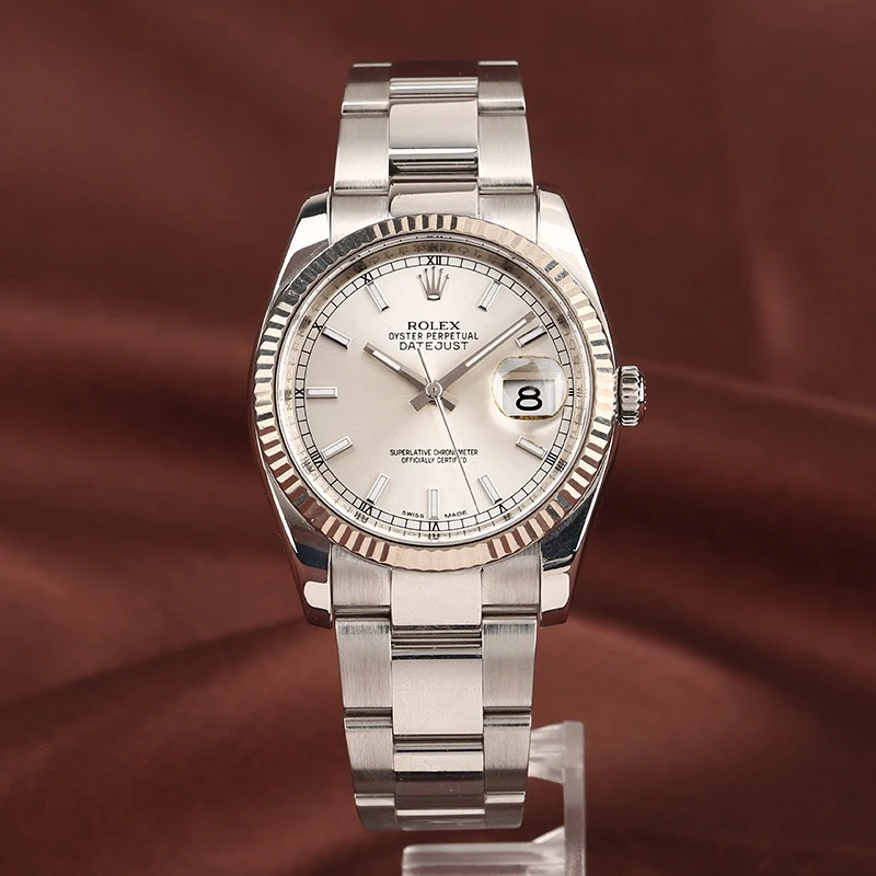99新 Rolex/劳力士 奢侈品/日志116234银盘条丁夜光36mm单表