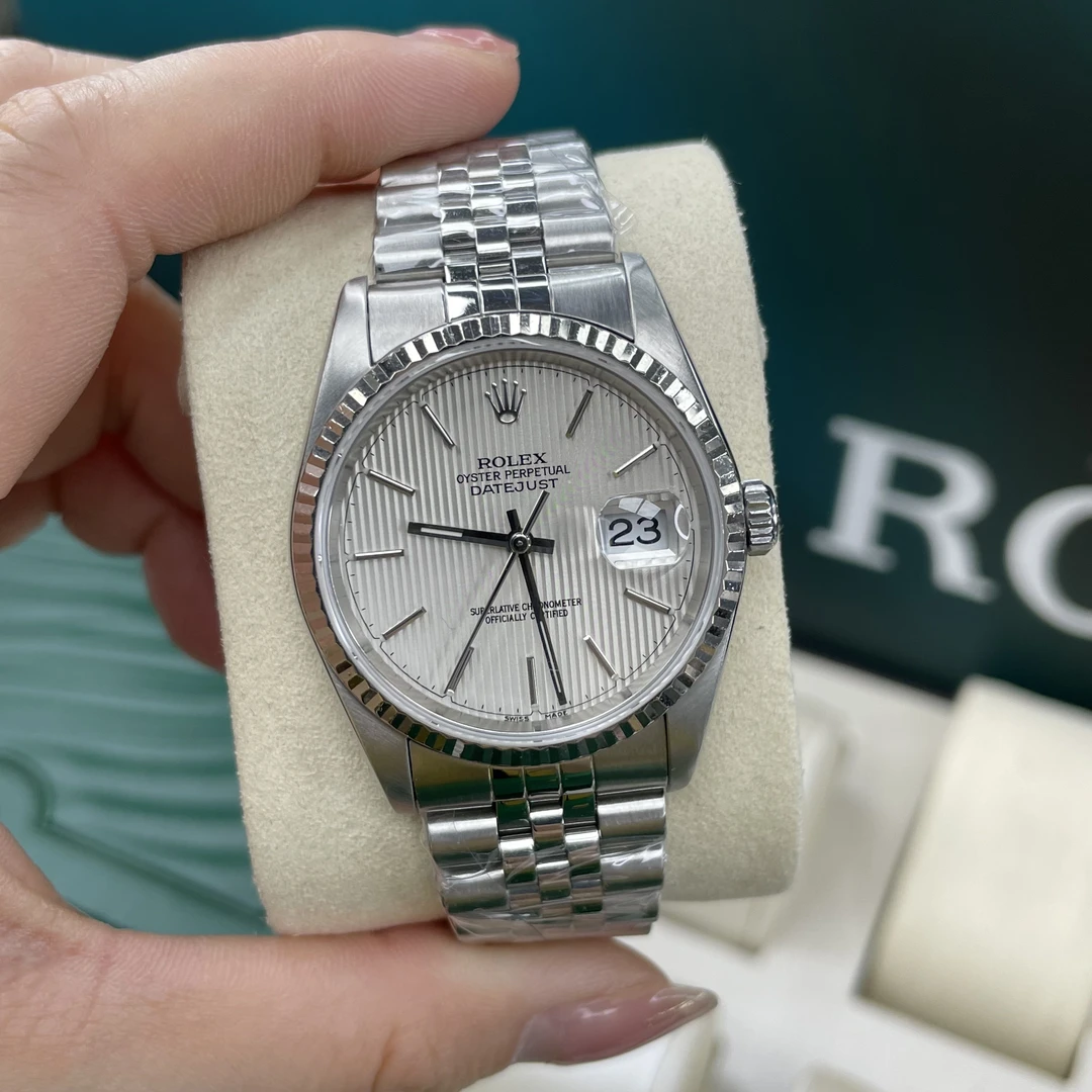 99新 Rolex/劳力士 奢侈品/日志自动机械条钉刻度36mm原盘单表