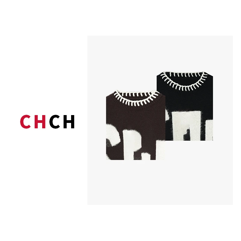 JY3ZZD103228设计感小熊秋冬时尚男女同款百搭毛衣针织衫