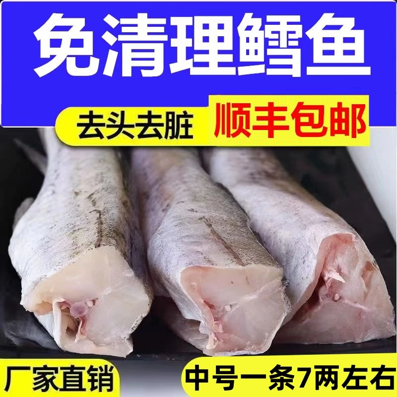 【每条7两左右】【8斤装】优质去头鳕鱼深海鳕鱼明太鱼免清理大块肉