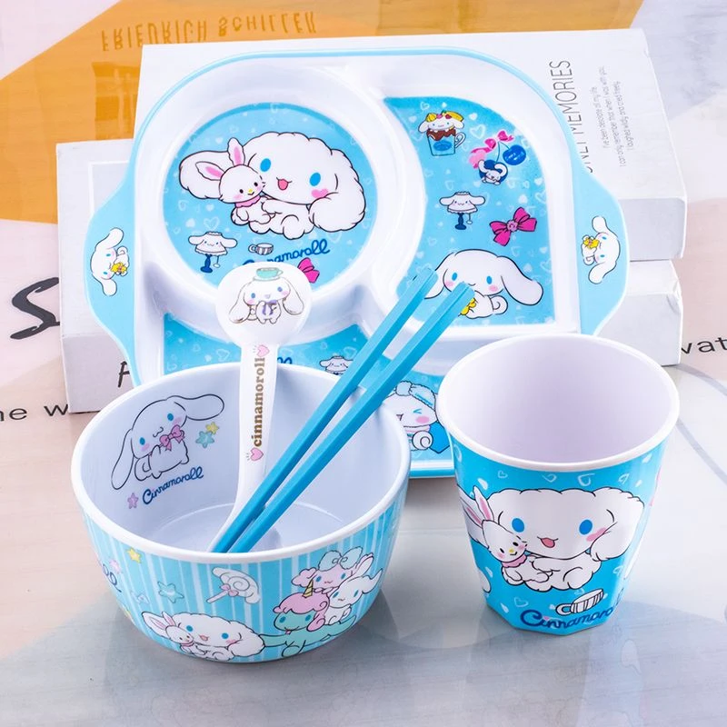 卡通玉桂狗儿童餐具宝宝防摔家用小孩吃饭碗防烫分格餐盘儿童餐盘