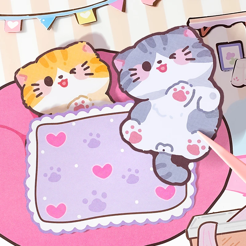 小猫安静书diy女孩子免裁剪换装贴纸书玩具手工diy全套喵咪小女孩