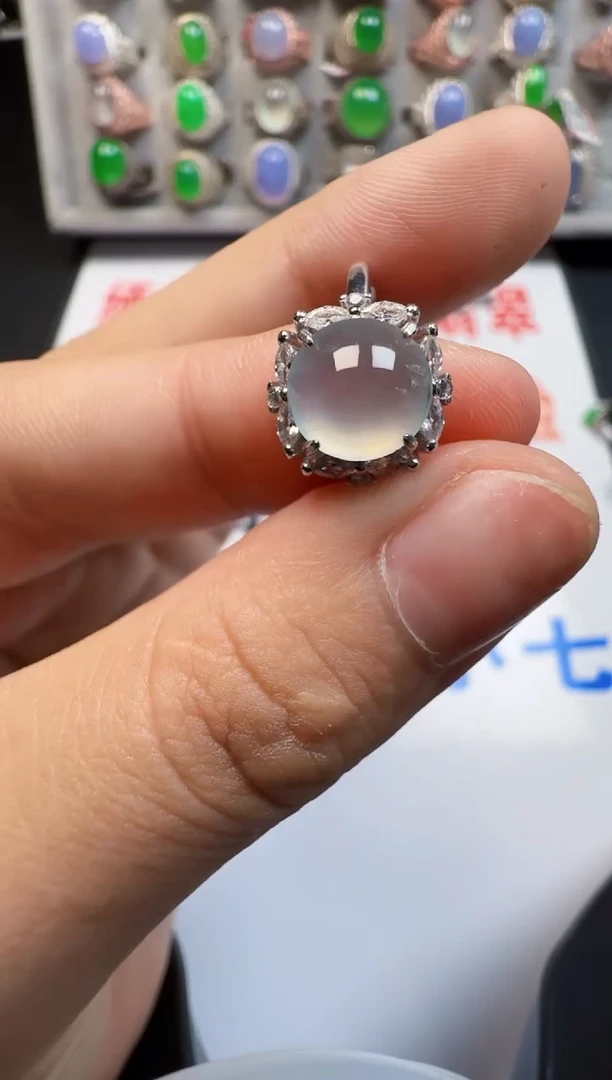【闪购商品】翡翠戒指银S925镶嵌2194