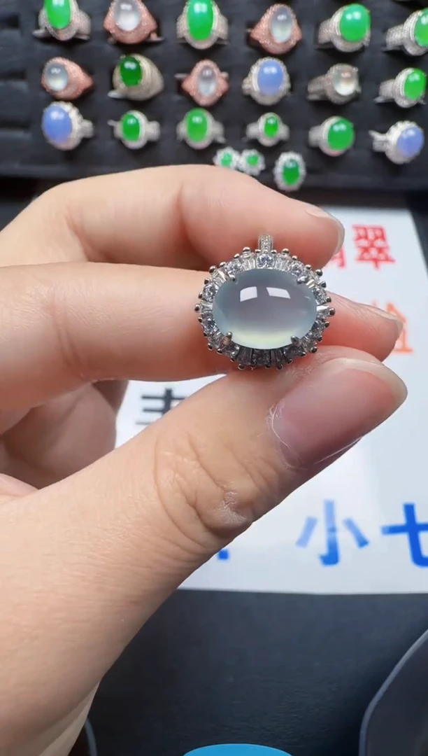 【闪购商品】翡翠戒指银S925镶嵌3297