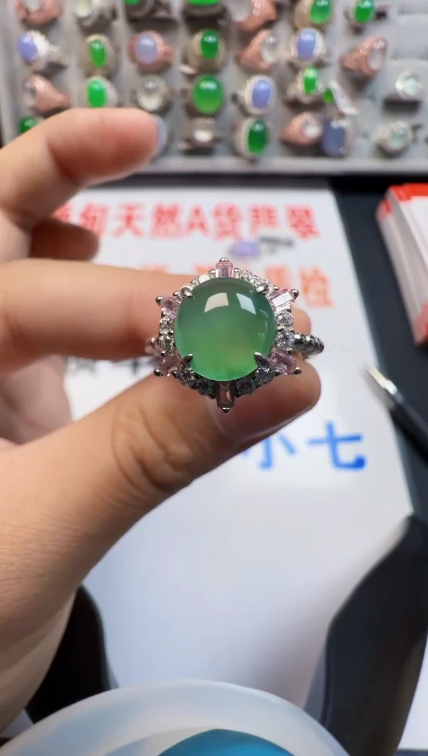【闪购商品】翡翠戒指银S925镶嵌2251