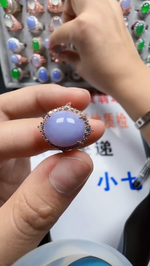 【闪购商品】翡翠戒指银S925镶嵌1695