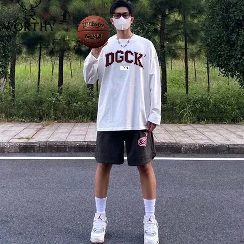 美式投篮服篮球训练服长袖透气T恤薄款跑步运动休闲体恤男女可穿