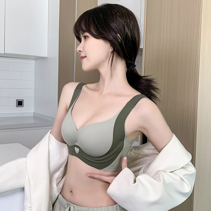 依柚内衣聚拢文胸无痕小胸薄款美背调整型上托运动舒适性感女士