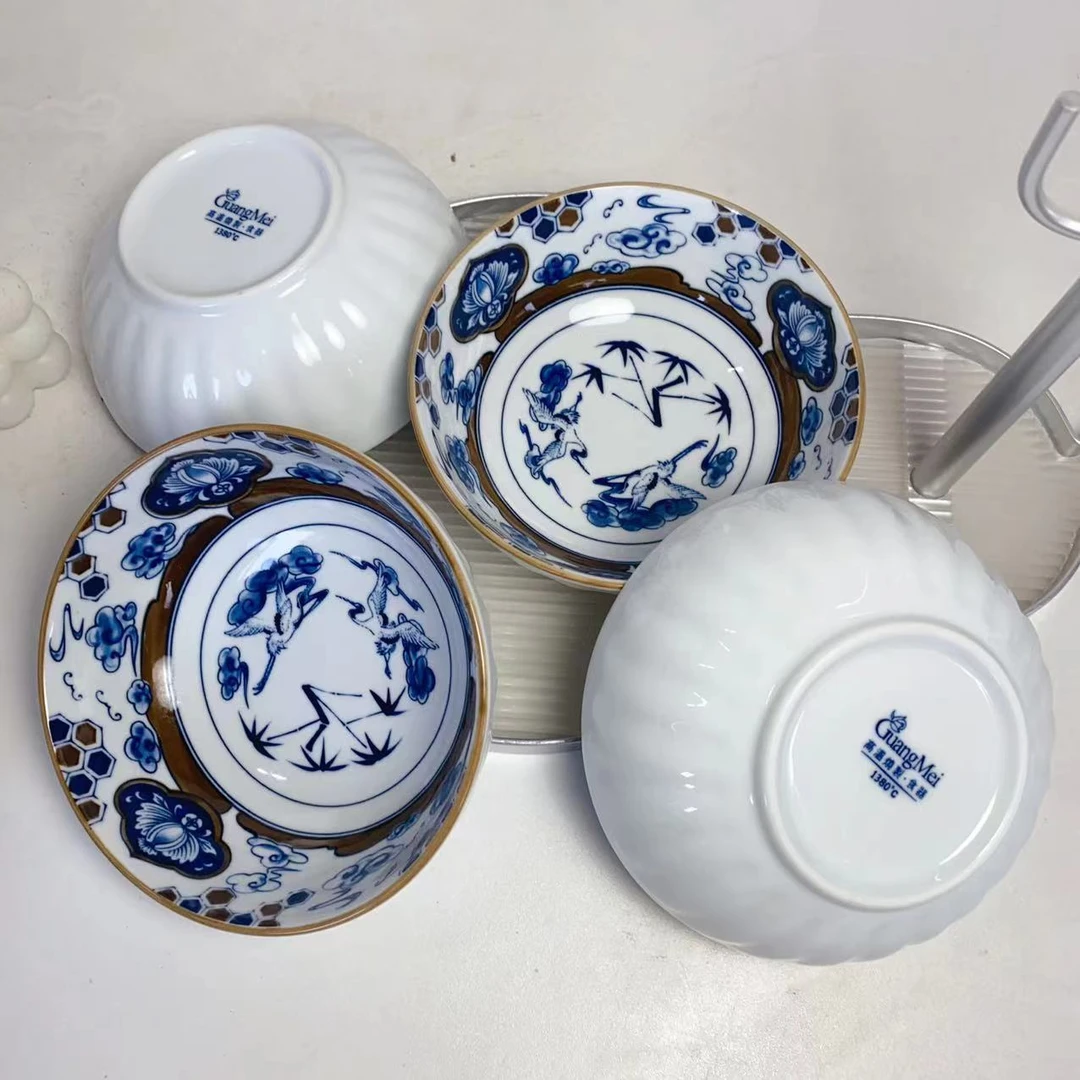 292 福鹤384系列5.4多功能碗四只装 长13.5高5