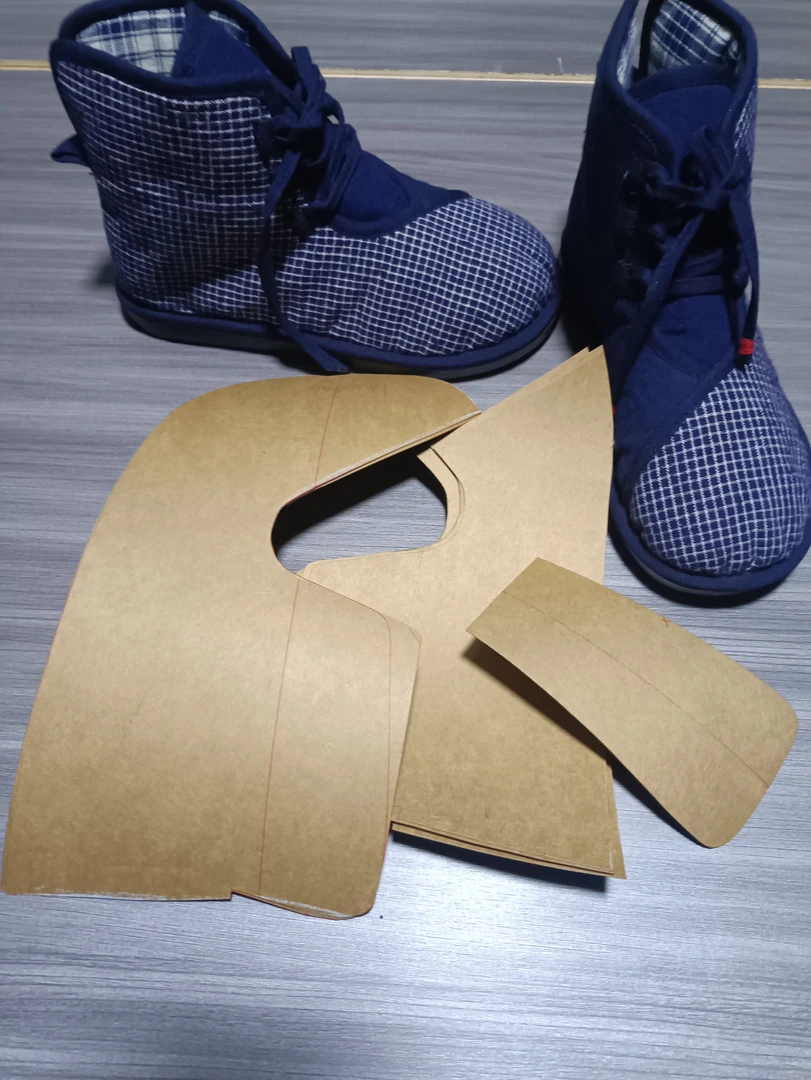 大姐手工布鞋高帮棉靴样板500克加牛皮纸耐用