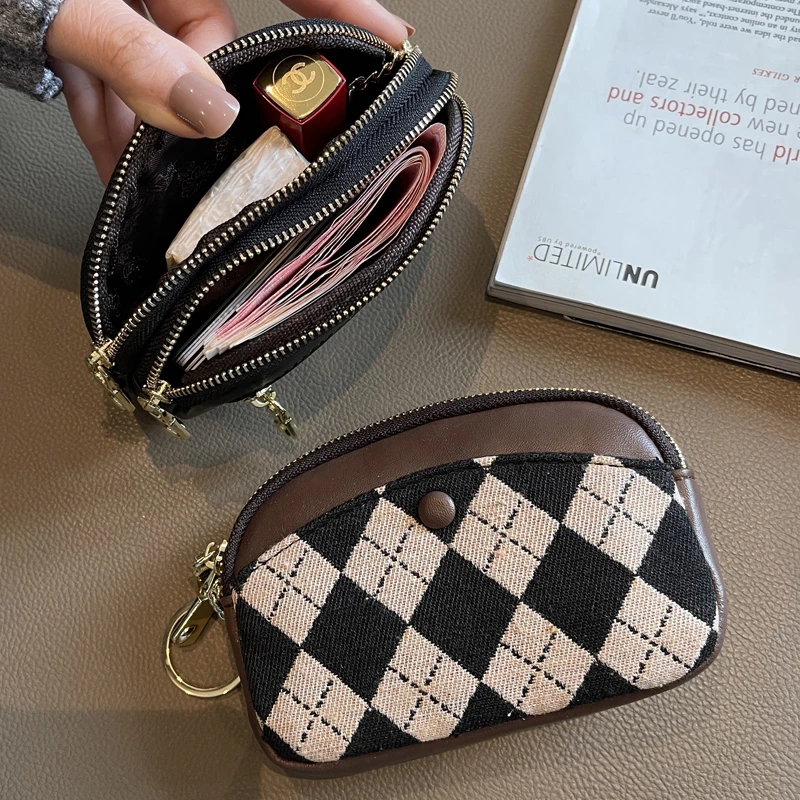 菱格小巧钱包零钱包女迷你硬币包2025新款爆款精致高档小众设计