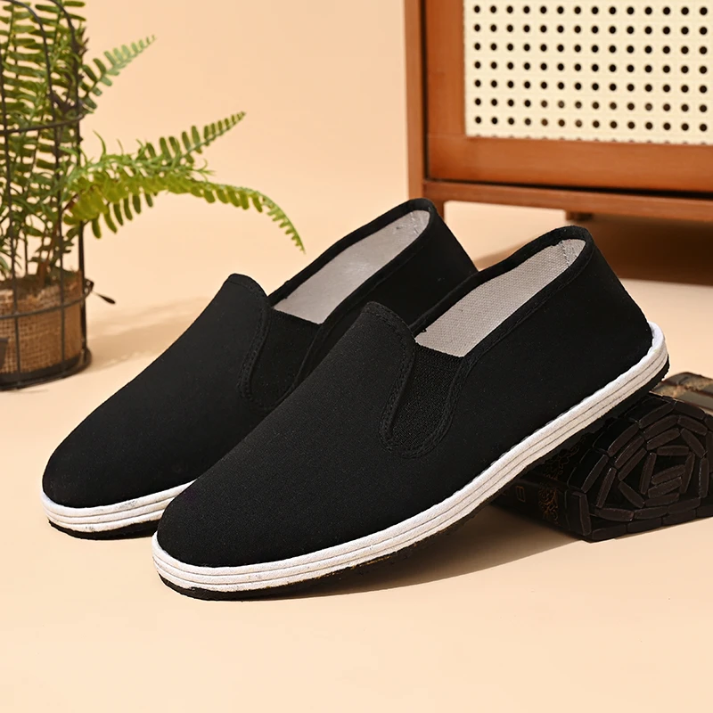 老八路老北京布鞋正品男士日常休闲鞋工作鞋防滑耐磨黑布鞋春夏季