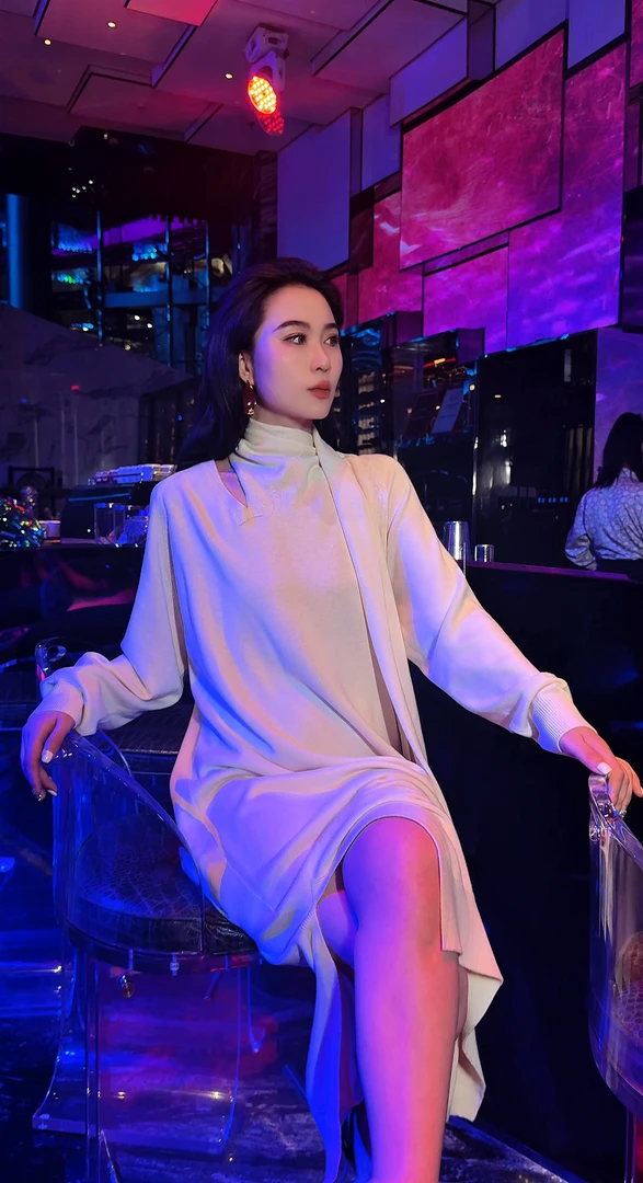 【NNC】千金感优雅浪漫迷人香肩飘带连衣裙 时尚