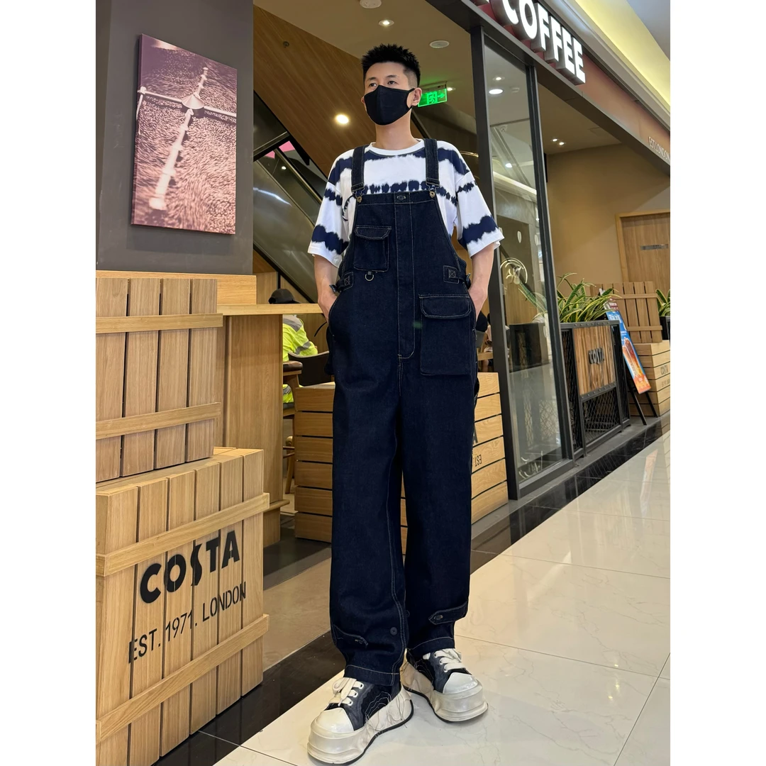 【YSFZ】设计师高级感牛仔百搭背带连体裤